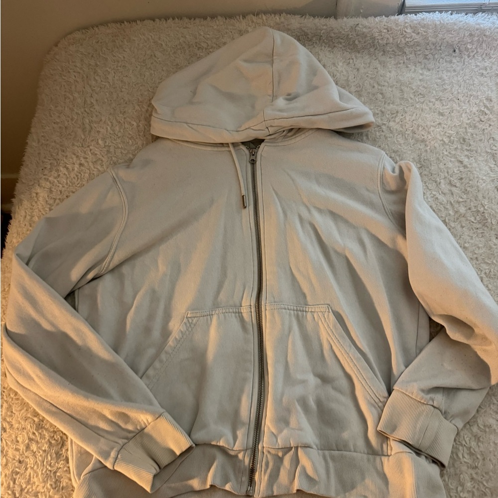 H&M Cream Zip-Up Hoodie